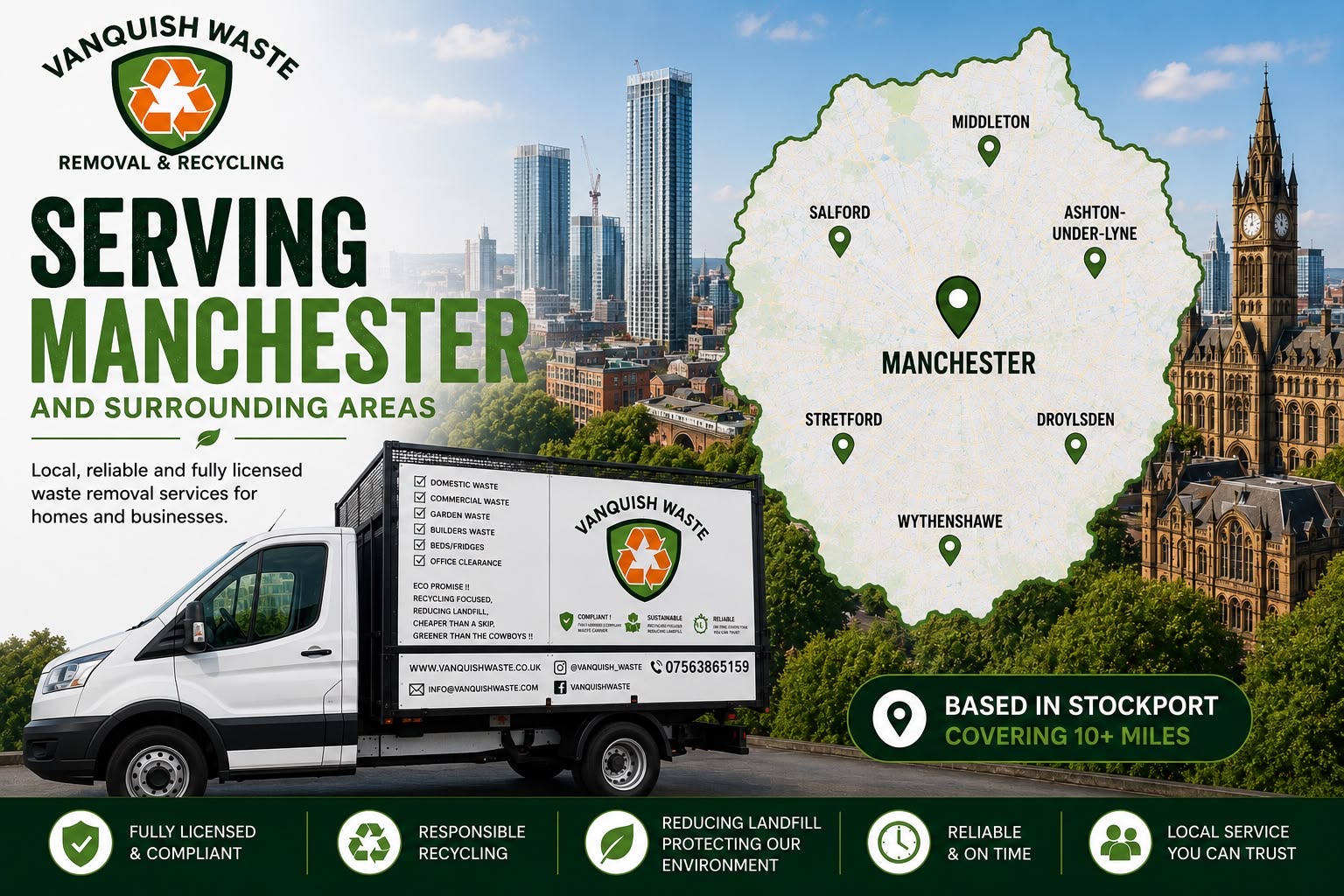 Vanquish Waste Removal & Recycling serving Manchester and surrounding areas